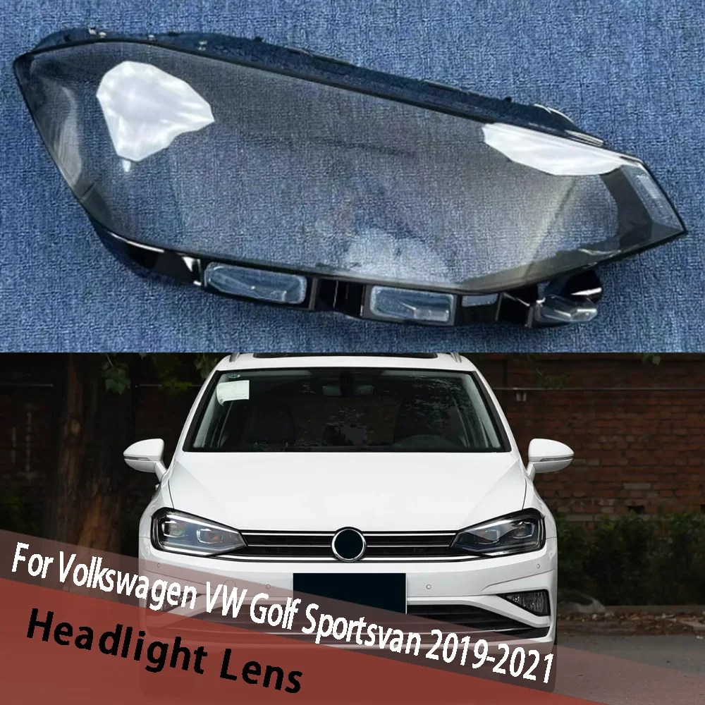 

For Volkswagen VW Golf Sportsvan 2019 2020 2021 Car Accessories Headlight Shell Headlamp Transparent Lampshade Cover Lens