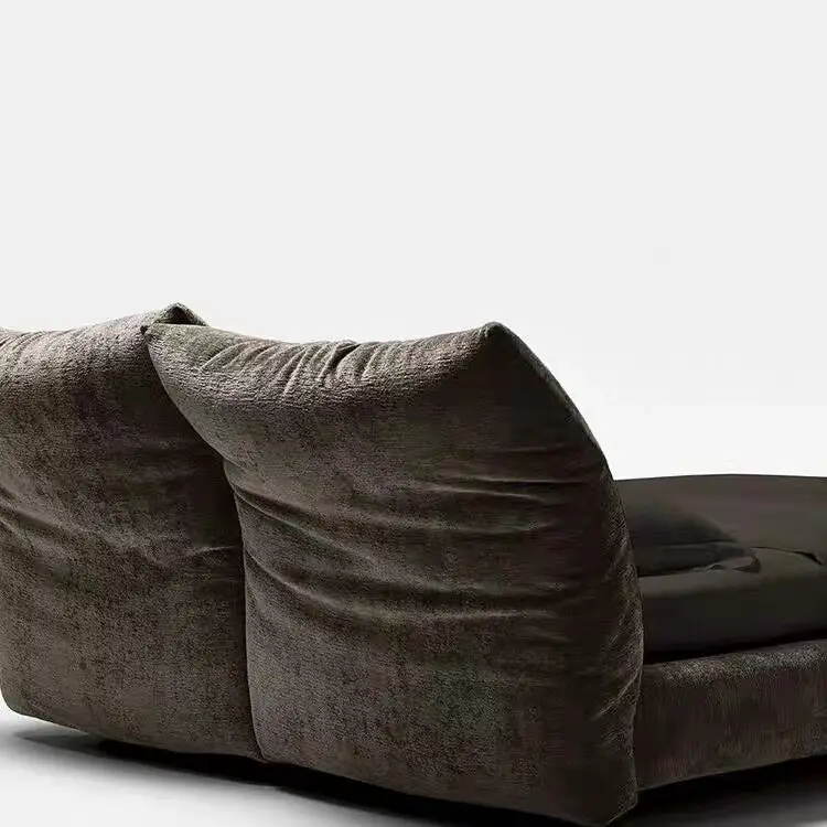 Italian minimalist petal bed Chenille flannel upholstery bed