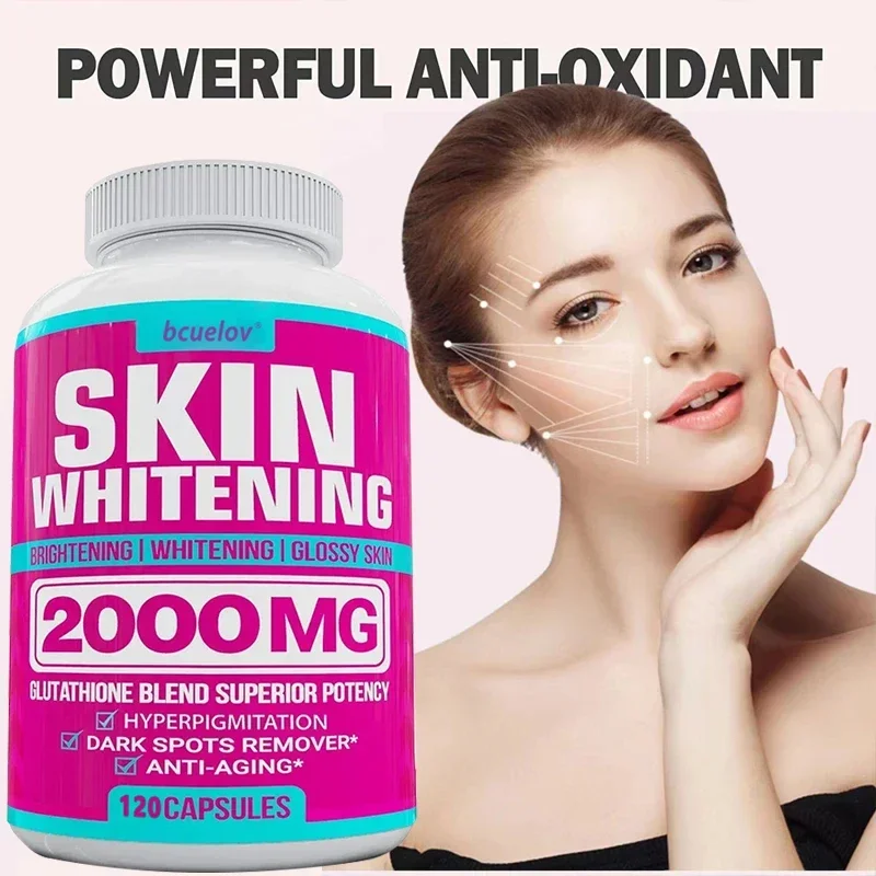 Glutathione Whitening - 2000 Mg Glutathione, Skin Health Supplement, Anti-Aging, Antioxidant Supplement