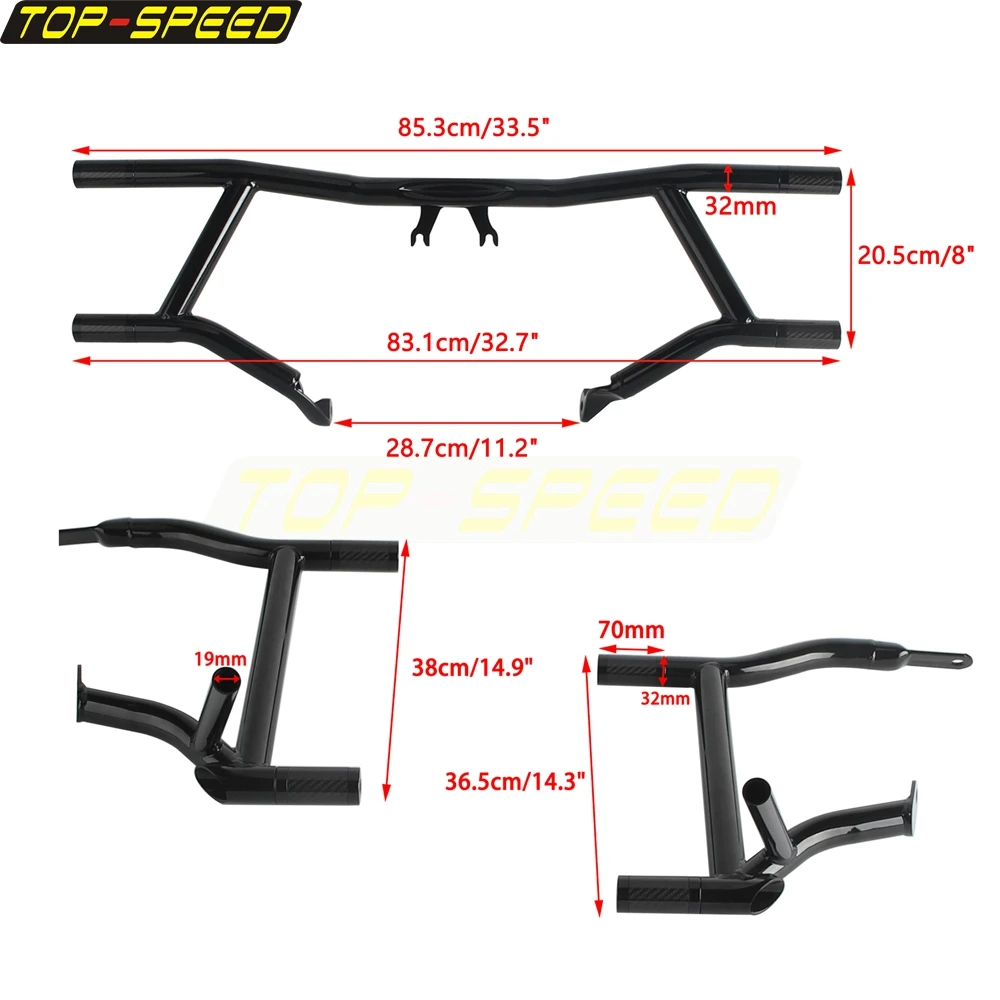 دراجة نارية Higway السرج الحرس تحطم بار القضبان واقي مصد السيارة ل هارلي الطريق الملك الترا المحدودة منخفضة CVO/SE عجلة حرة FLRT