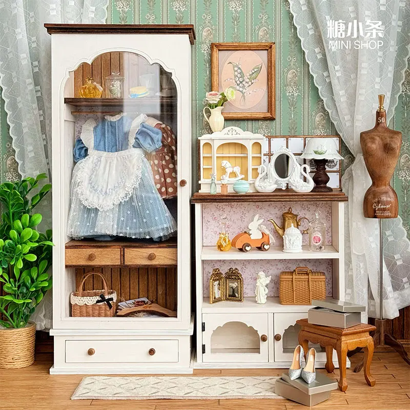 

1/6 1/12 Doll House Model Furniture Accessories Wardrobe Side Cabinet Bjd Ob11 Gsc Blyth Soldier Lol Dollhouse Miniatures Props