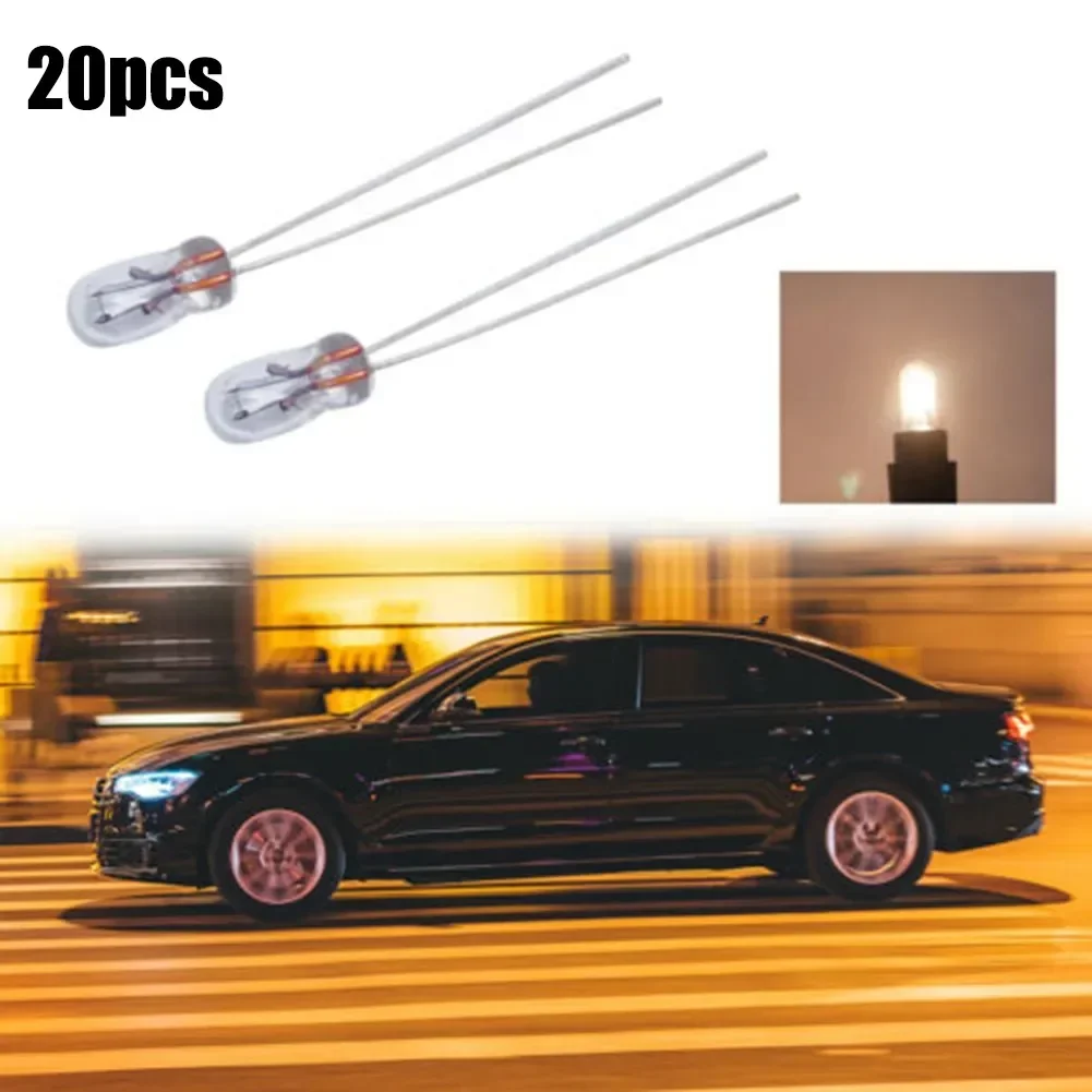 20pcs Miniature 3mm 12V Lamp Light Bulb Incandescent Filament T3 Halogen Bulb Quartz Transparent Glass  Side Indicator Lights