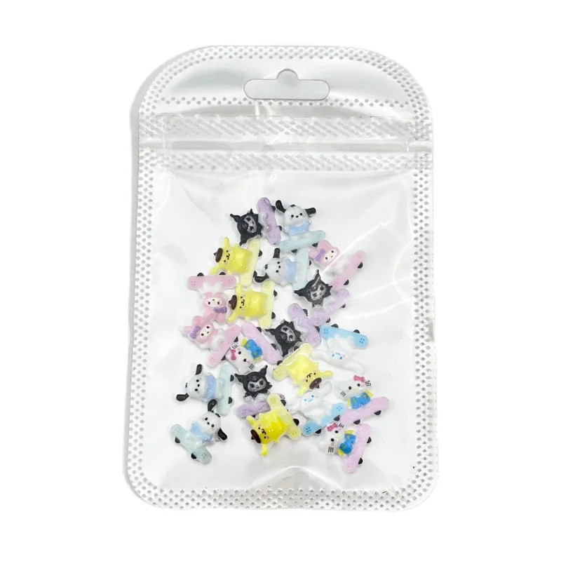 50개 매력적인 3D 만화 네일 아트 장식 - DIY 귀여운 쿠로미 & 헬로 키티 프레스온 네일 참 멋진 매니큐어용