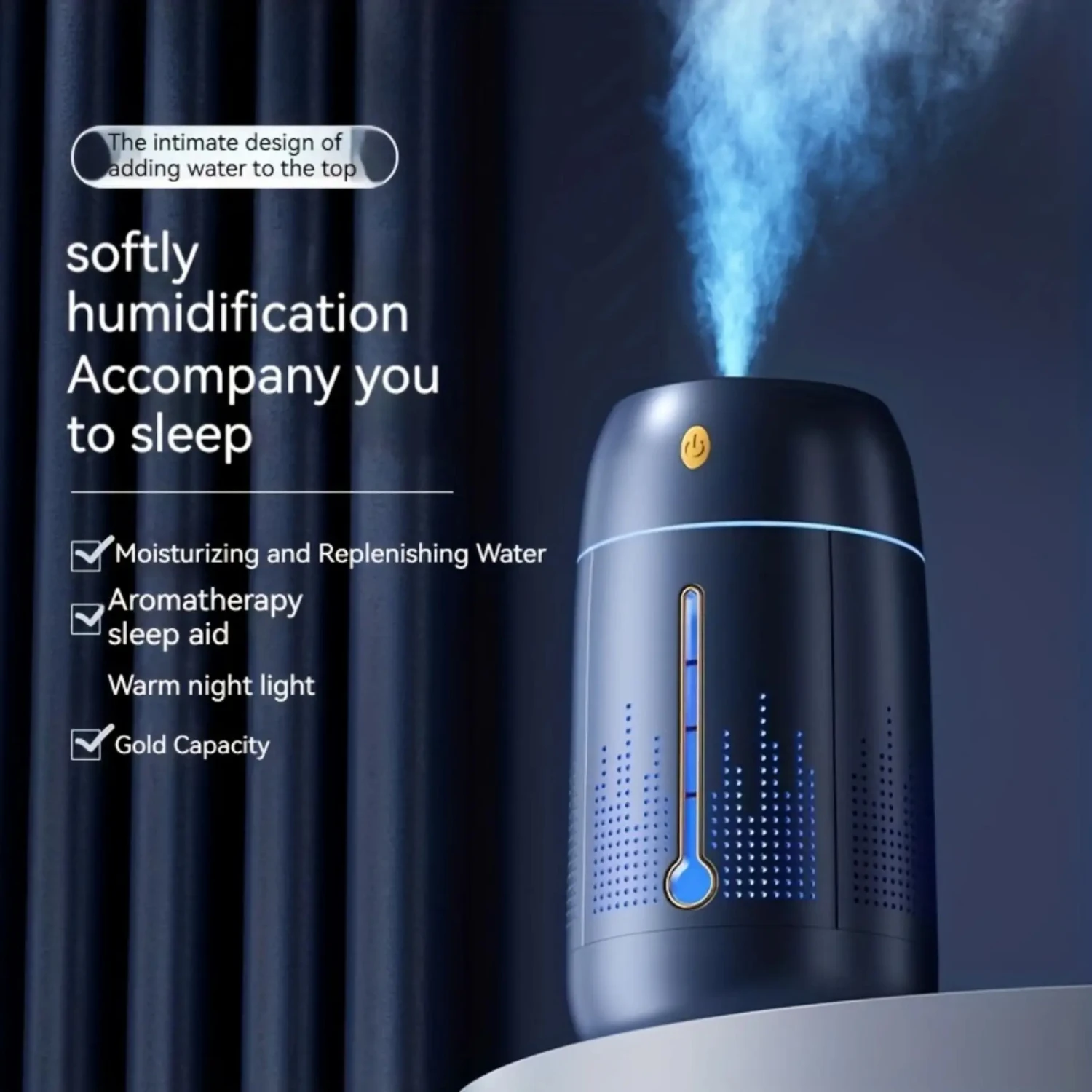 Humidificador ultrasónico elegante y moderno, nuevo, eleve su espacio de vida, diseño elegante y contemporáneo para una sofisticada