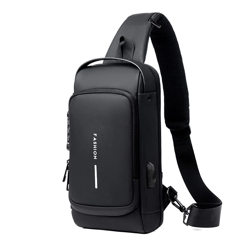 Bolso Bandolera Multifuncional Antirrobo con USB para Hombre, Bolso Cruzado de Viaje, Bolso de Pecho, Bolso Mensajero
