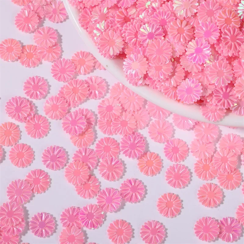 50g/Beutel 9mm Gänseblümchen-Pailletten - Glitzerflocken für Schleimfüllung, Nagelkunst & Handyhüllen-Deko, DIY Harz-Bastelzubehör – Detail 3