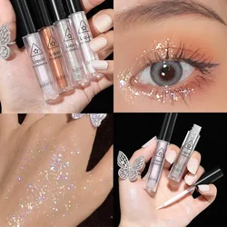 Lápiz Delineador de ojos con purpurina líquida de diamante, sombra de ojos brillante, resistente al agua, metálico brillante, maquillaje de ojos para fiesta de belleza, cosméticos para mujeres