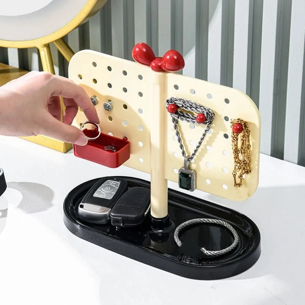 Multifunctional Perforated Board Storage Rack DIY Removable Tray Pegboard Organizer Adjustable Simple Design