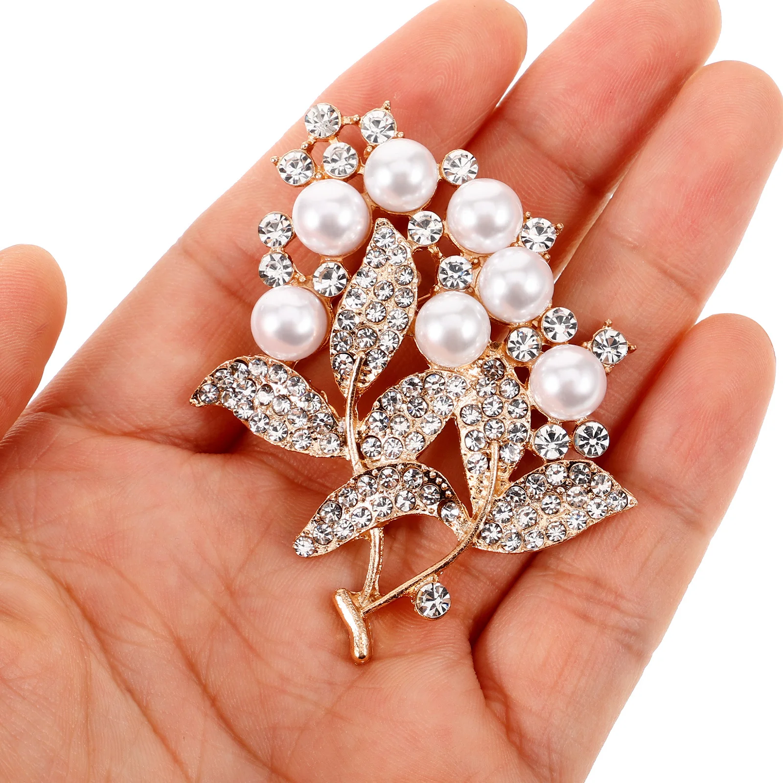 الأزهار بروش دبوس حجر الراين تقليد اللؤلؤ ليف تصميم المرأة مجوهرات الأزياء للملابس وشاح قبعة حفل زفاف هدية