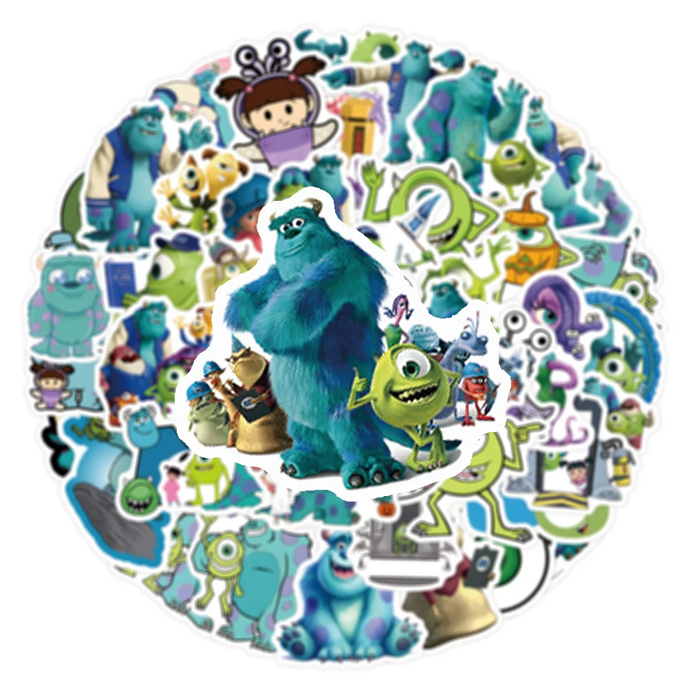 

10/30/60pcs Disney Cartoon Movie Monsters Inc Stickers Funny Anime Decals Toy DIY Skateboard Laptop Guitar Cute Sticker for Gift