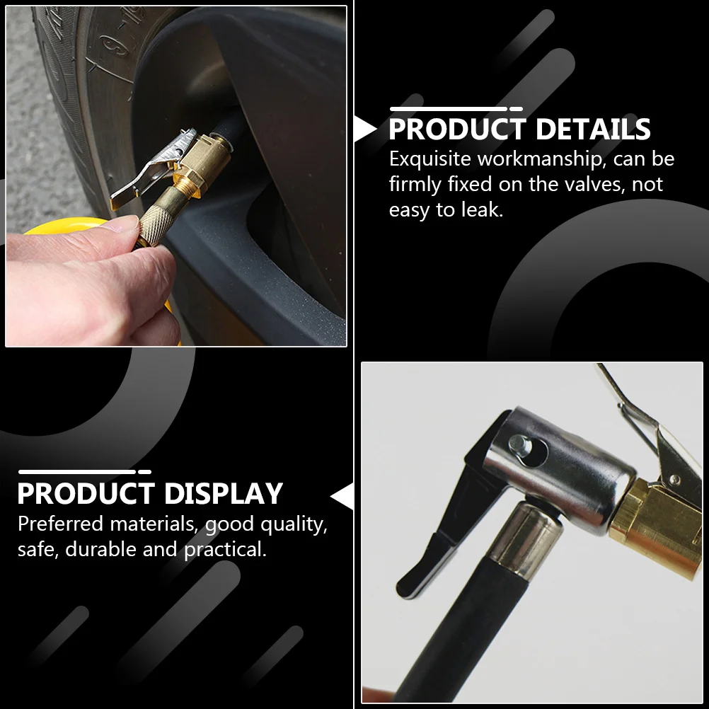 

6Pcs Thread Air Chuck Car Pump Accessories Fast Switching Inflatable Chuck Nozzle Tyre Valves Air Pump Clips Thread Nozzle