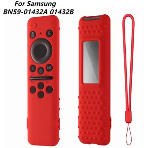 삼성 BN59-01432A 01432B 원격 제어 실리콘 보호 케이스 충격 방지 방지 스마트 TV 소프트 슬리브 끈을 가진 8 최고의 판매 삼성 원격 표지 -11