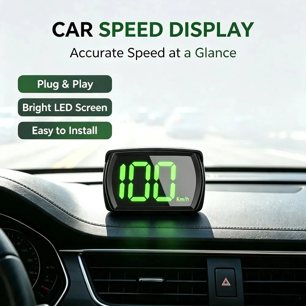 Car Head Up Display HUD GPS Speedometer Digital Speed Projection Windshield Plug And Play Universal For Car Truck Accessories