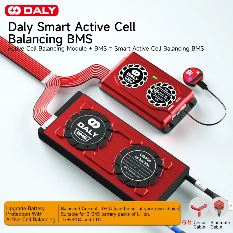 Daly BMS 1A Smart Active Balance Current Li-ion 20S 30A 40A 60A 80A 100A 120A 150A 200A 250A 300A 400A 500A Li-ion 20S Battery