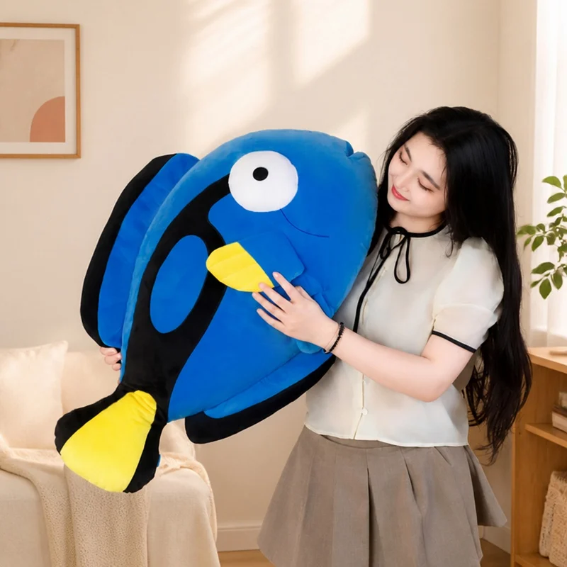 New Cute Dory Blue Tang Fish Plush Toy Multiple Sizes Finding Nemo Stuffed Animal Soft Fish Pillow Bag Pendant Gift