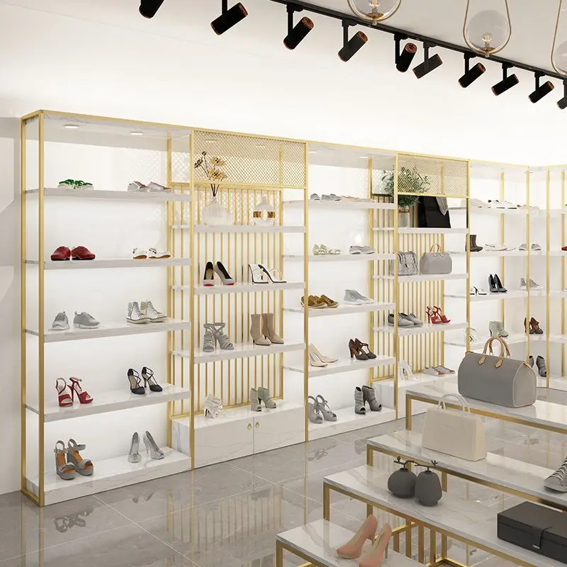 رف متجر الأحذية رف عرض متجر الملابس حقيبة مجوهرات رف الأحذية النسائية متجر زميل الدراسة خزانة عرض الأحذية الإبداعية #2