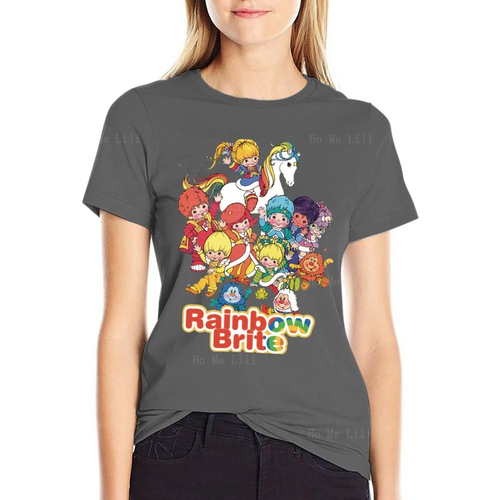 Rainbow Brite Gift For Fans For Women T-Shirt Tees Funny Graphic Black T-Shirts Mens Clothing