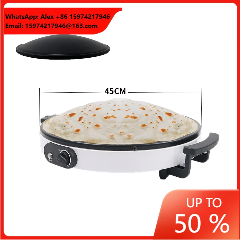 Wholesale 2000W 17.7 Inch Dome Shape Nonstick Coating Crepe Gursaan Maker Electric Automatic Chapati Roti Maker Machine
