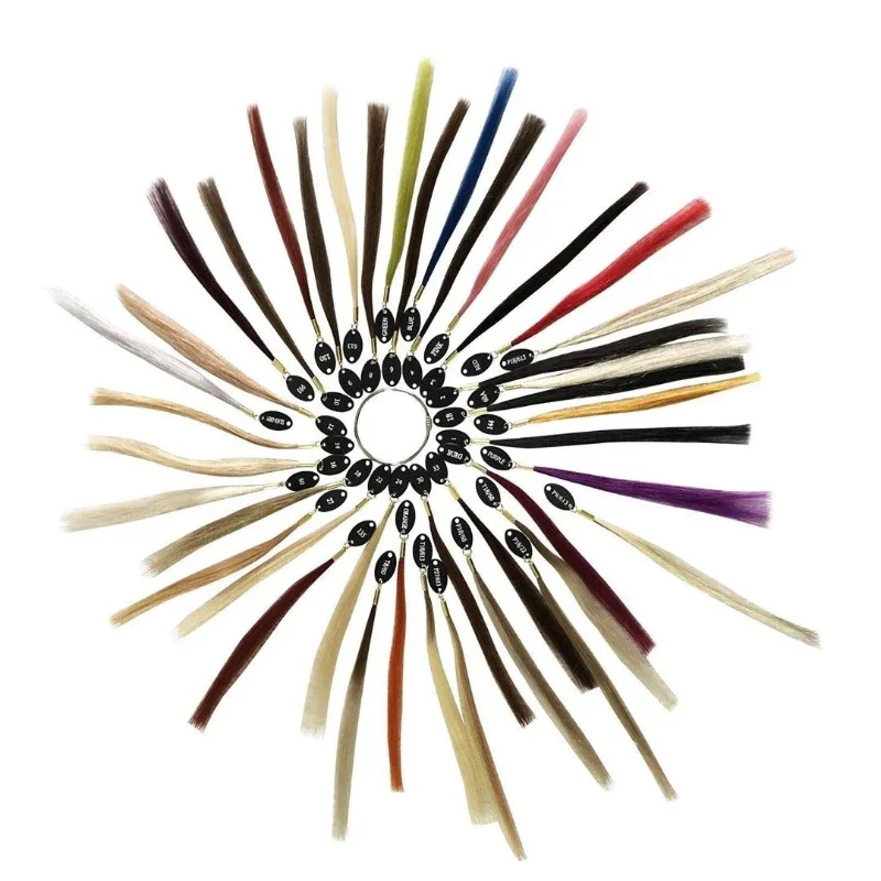 

Real hair color ring hair dye products wig swatch