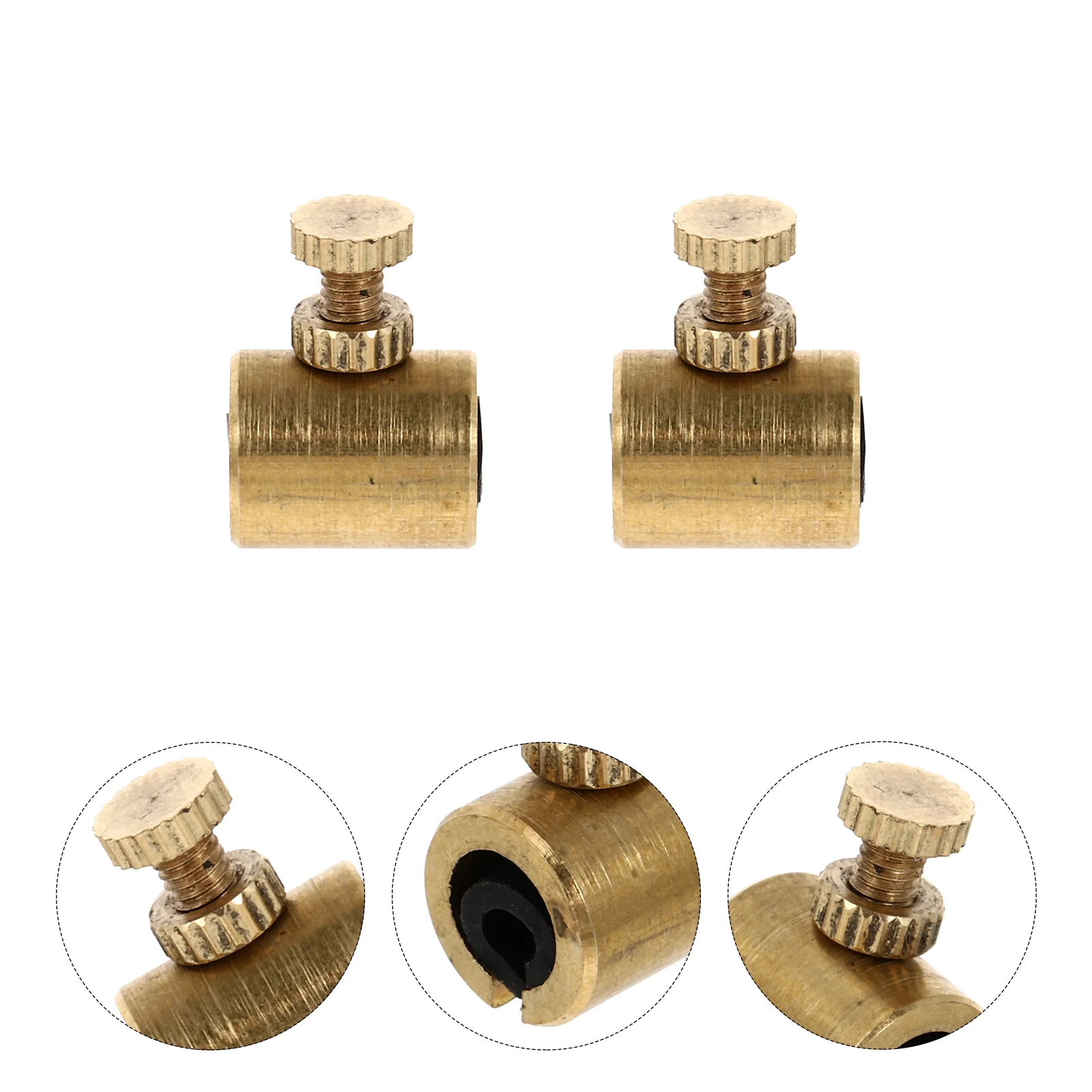 2 Pcs Violin Wolf Sounder Accessory Instruments Advanced Note Suppressor Mute Copper Parts