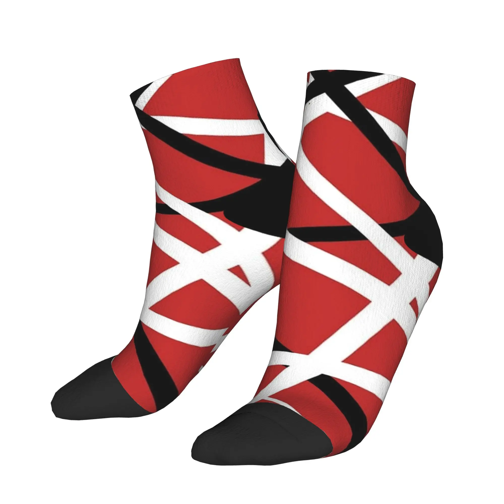 Van Halen EVH Red Black White Ankle Socks  Anti Skid Quality Soft Outdoor Socks For Unisex Men Summer Gothic Graphic Sock