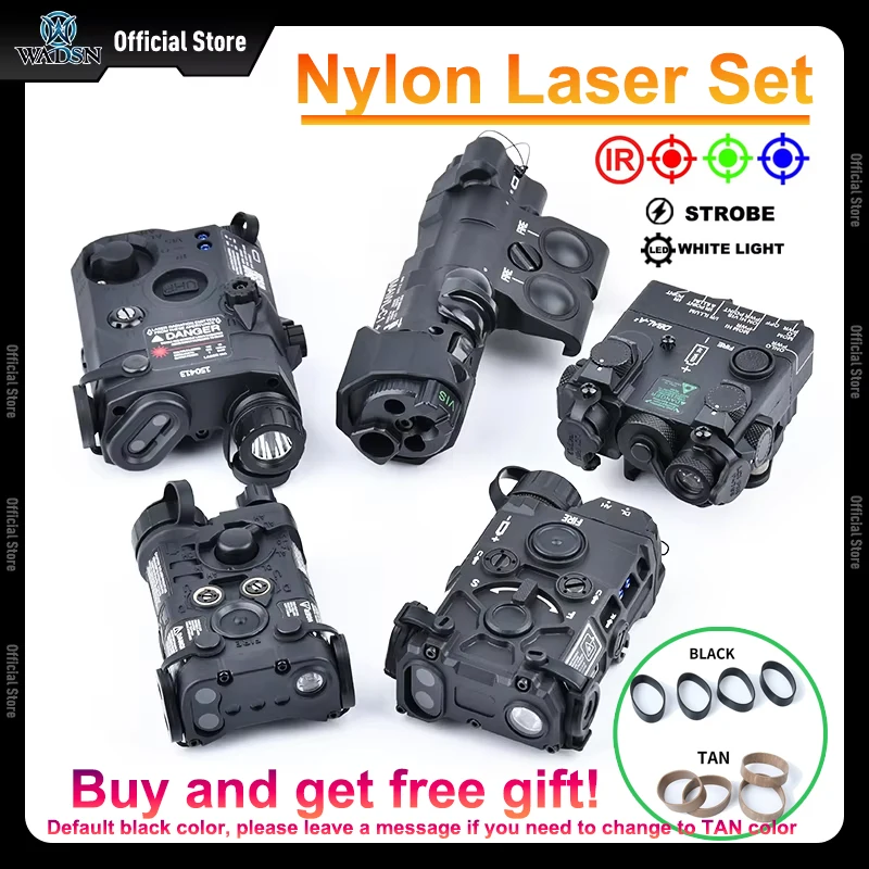 

WADSN Металлический индикатор Тактический страйкбольный нейлон PEQ-15 NGAL MAWL DBAL OGL Красная точка Зеленый Синий Лазерная охотничья лампа Аксессуар Подарок