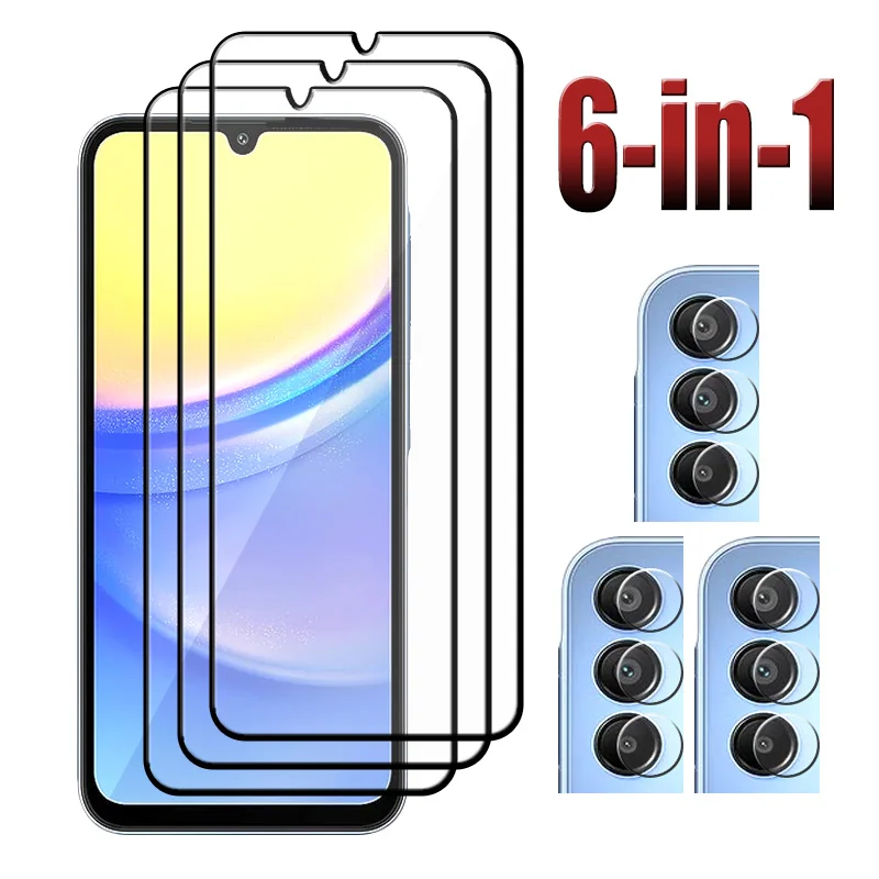 New upgrade Tempered Glass For Samsung galaxy A15 5G Screen Protector Anti-Scratch For Samsung A15 Soft Fiber Camera film