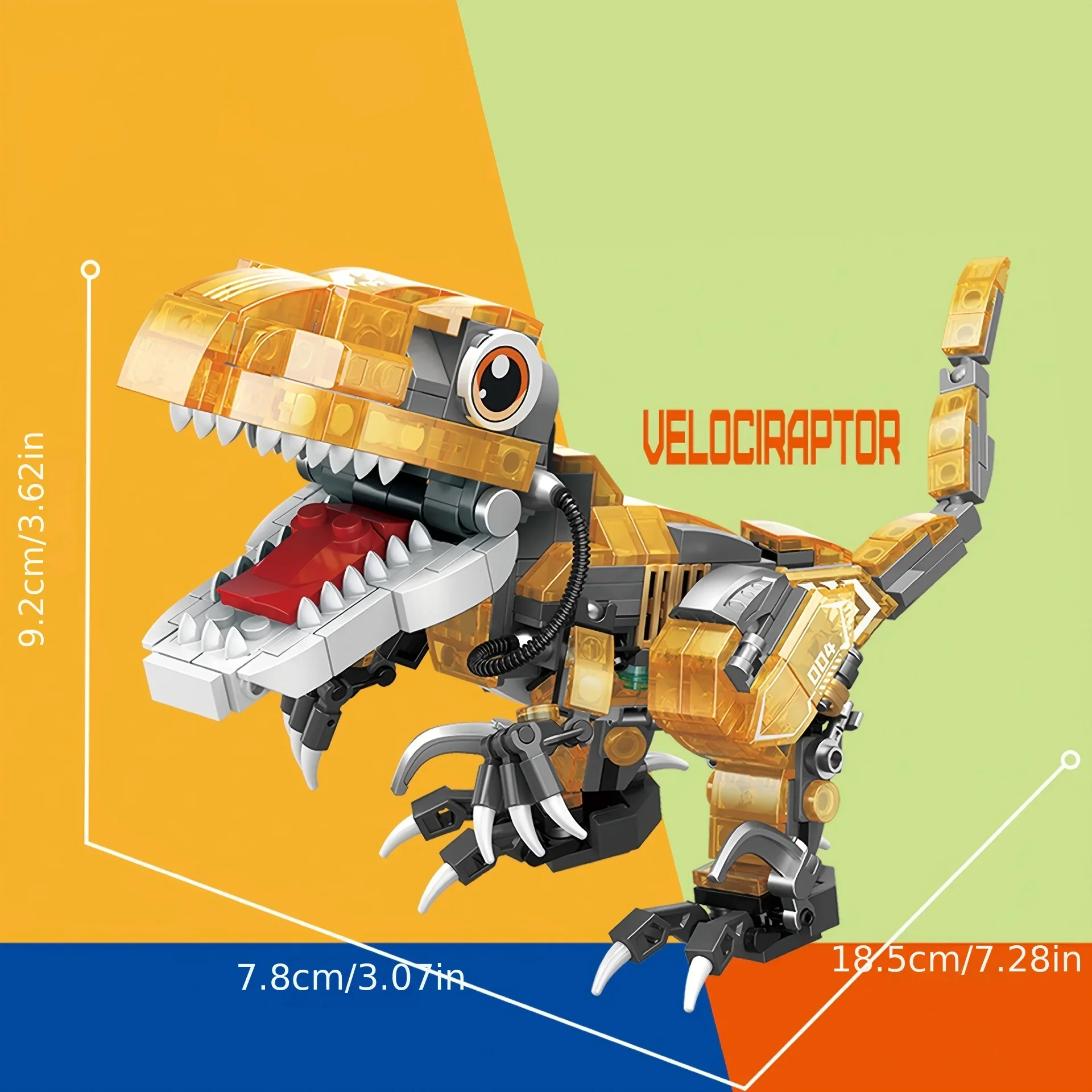 Get Your Luminous Mechanical Dinosaur Tyrannosaurus Rex Assembled Building Blocks Light Up Toy Ornaments Christmas Gifts