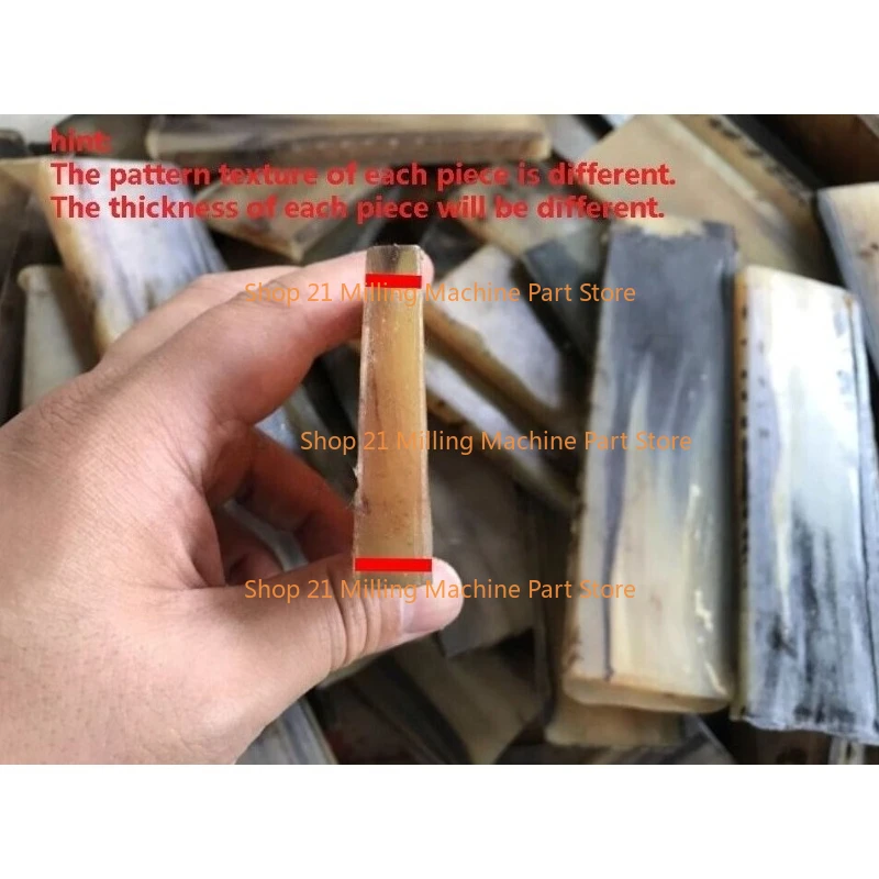 1PC Natural Flower Sheep Horn Sheet Knife Blanks Plate Scales Handle Material