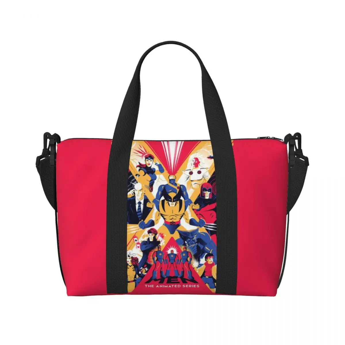 

Custom X-Men Animation Tote Bag Women Large Capacity Gym Beach Shoulder Travel Bag