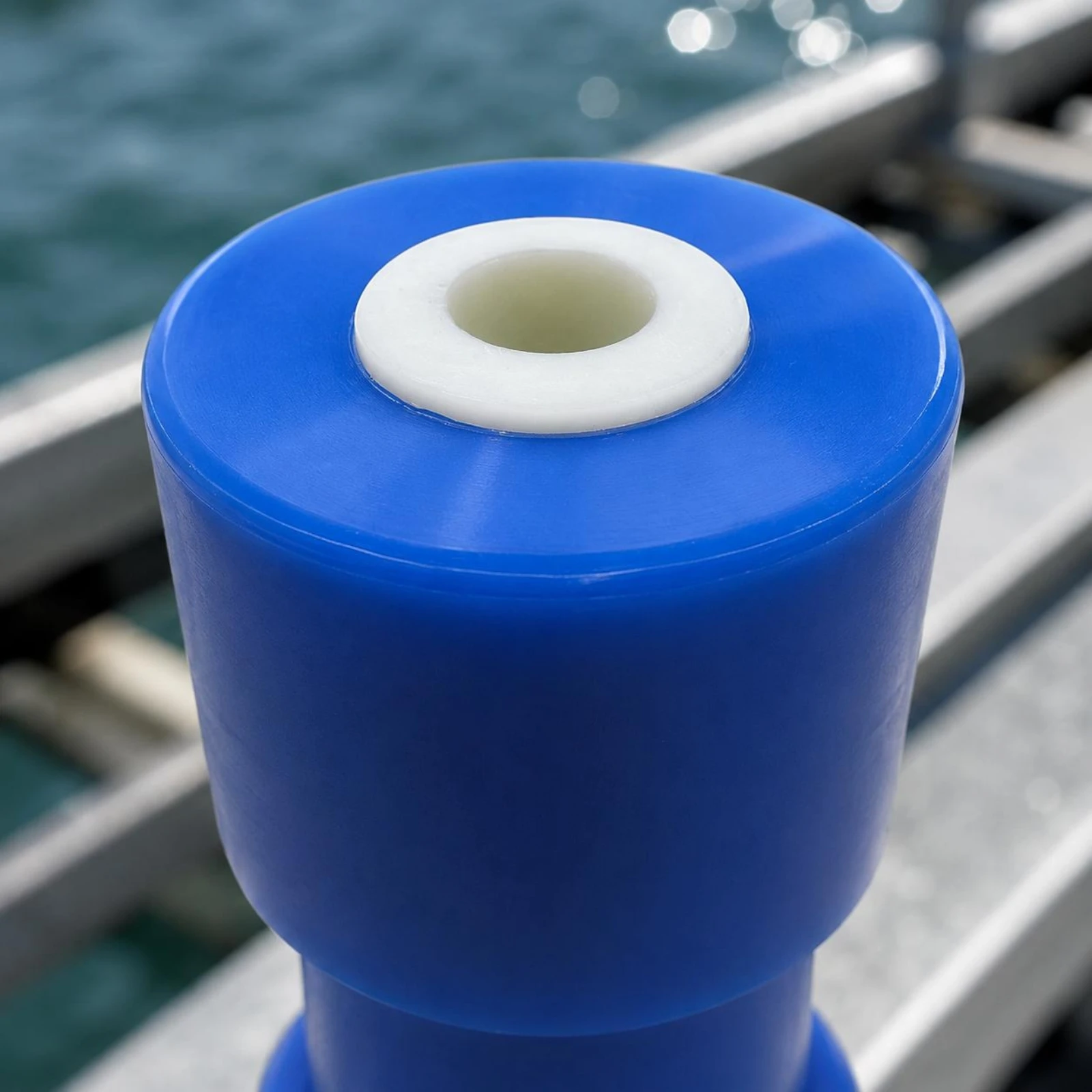 Rouleau support bateau fond étroit - usage example
