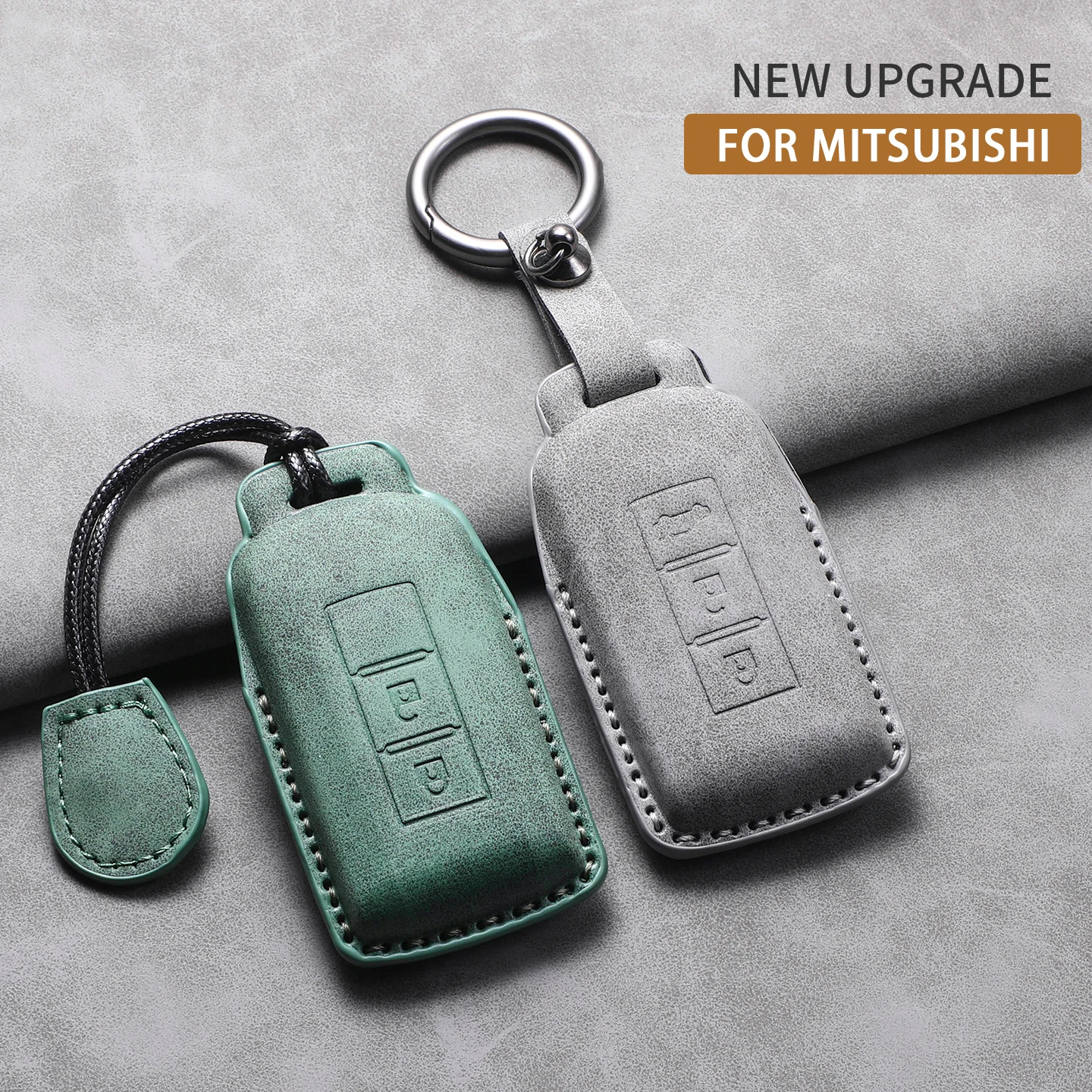 Leder-Autoschlüsselhülle für Mitsubishi Xpander Outlander Pajero L200 ASX Eclipse Montero Cross Soft Lancer Mirage Sport