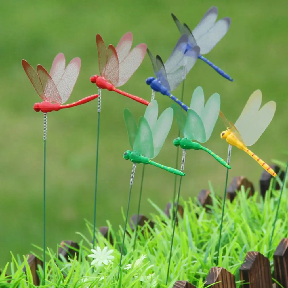 Long-lasting Dragonfly Decorations Compact Dragonfly Ornaments Weather-resistant Fake Dragonfly Garden for Outdoor for Garden