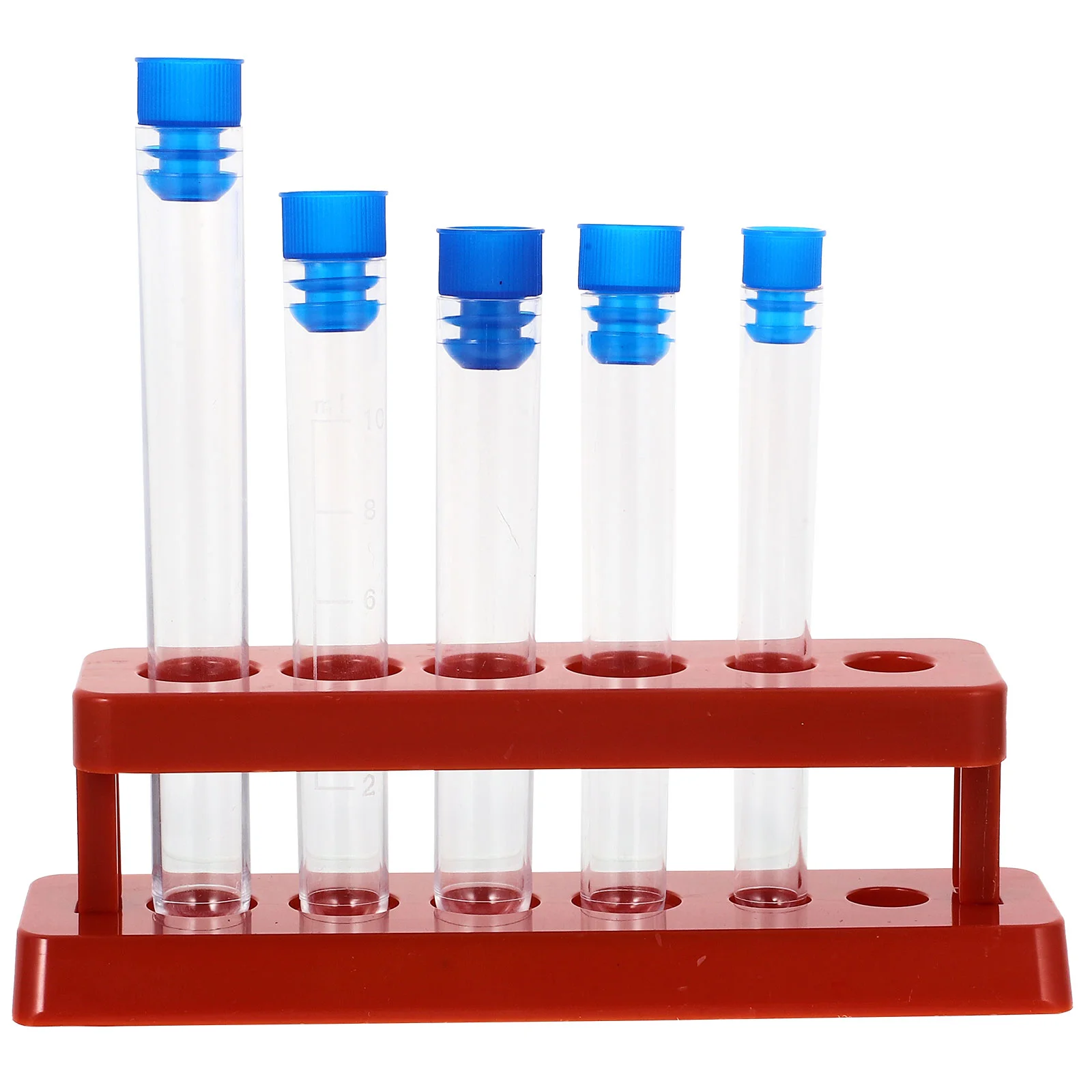 5 Pcs Test Tube Rack Tubes with Stand Polishing Paste Plastic Small Bottles Child