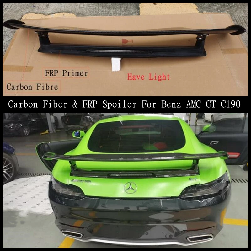 

REAL Carbon Fiber & FRP Spoiler For Mercedes Benz AMG GT GTC GTS GTR GTR PRO C190 2-Door Coupe 2015-2023 WING TRUNK LIP Spoilers