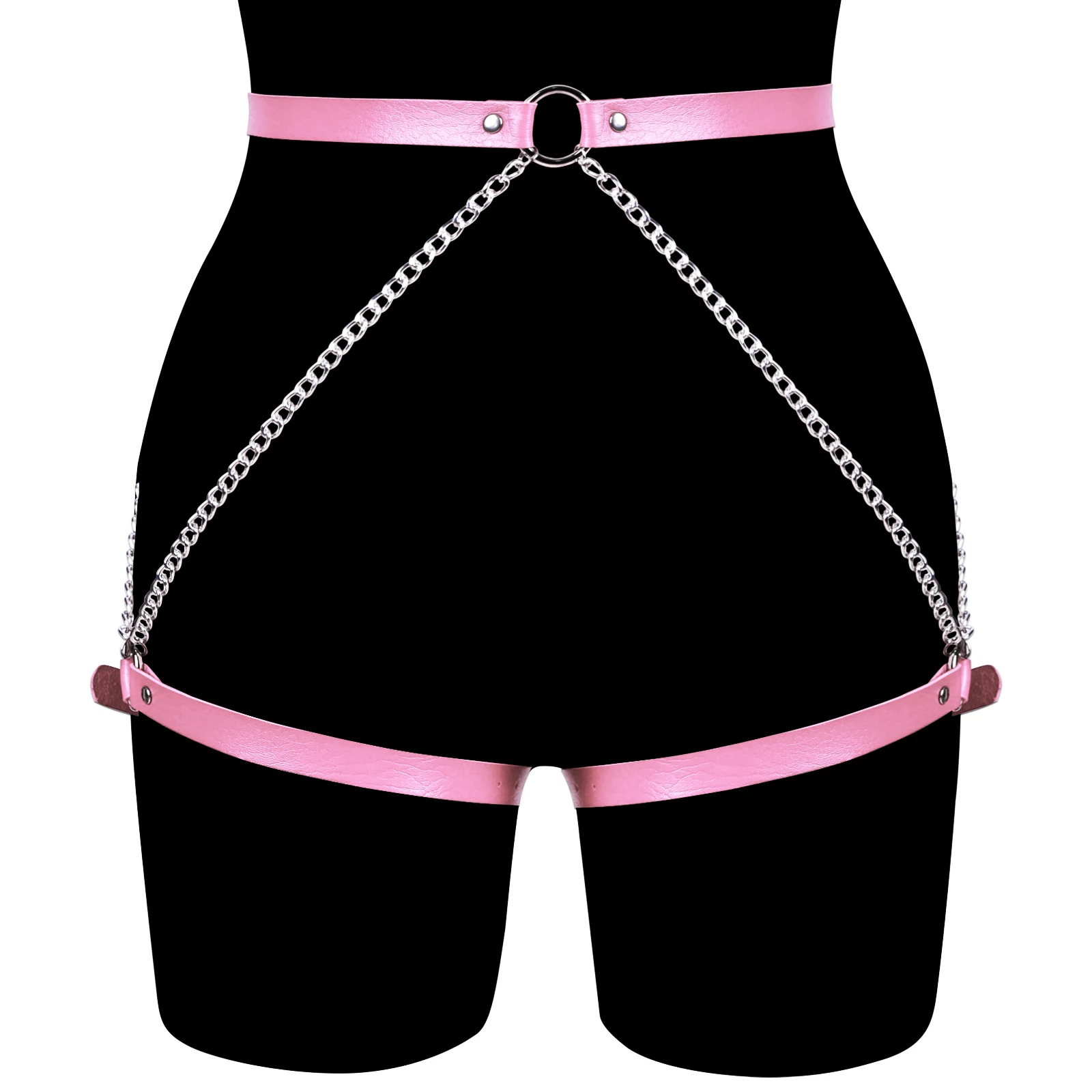 Bondage arnês de couro sutiã punk dance rave usar cinto lingerie sexy acessórios eróticos corpo meias cinto garter goth arnês