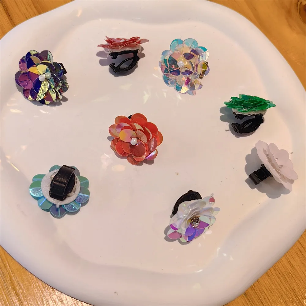 فلاش الماس اليدوية مطرز زهرة أربطة أحذية كليب مشبك الحلو عالية الجودة الأحذية الزخرفية إكسسوارات جذابة أحذية رياضية النساء