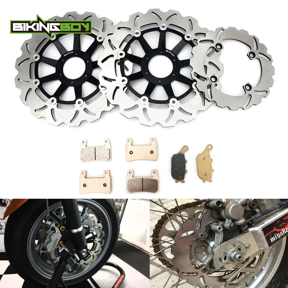 BIKINGBOY CBR 900 RR Fireblade 92 93 94 95 96 97 98 99 00 01 02 03 CBR900RR 1992-2003 Front Rear Brake Discs Disks Rotors Pads