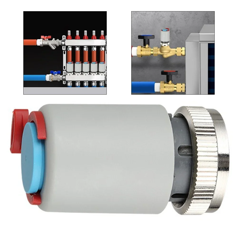Atuador térmico elétrico, aplicação e regulação de temperatura eficiente, residencial e comercial underfor piso aquecimento