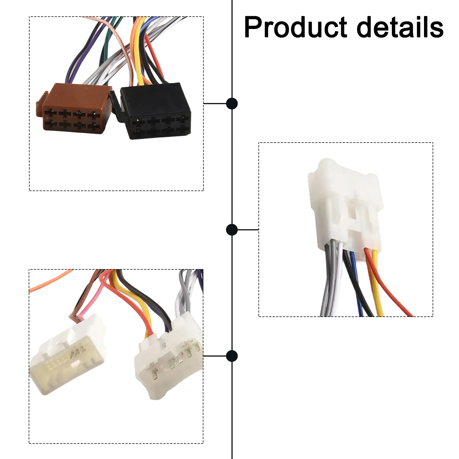 Car Audio Upgrade 12V Car Radio Adapter 16Pin Interface Anti-corrosion Material Direct Control Via Steering Wheel