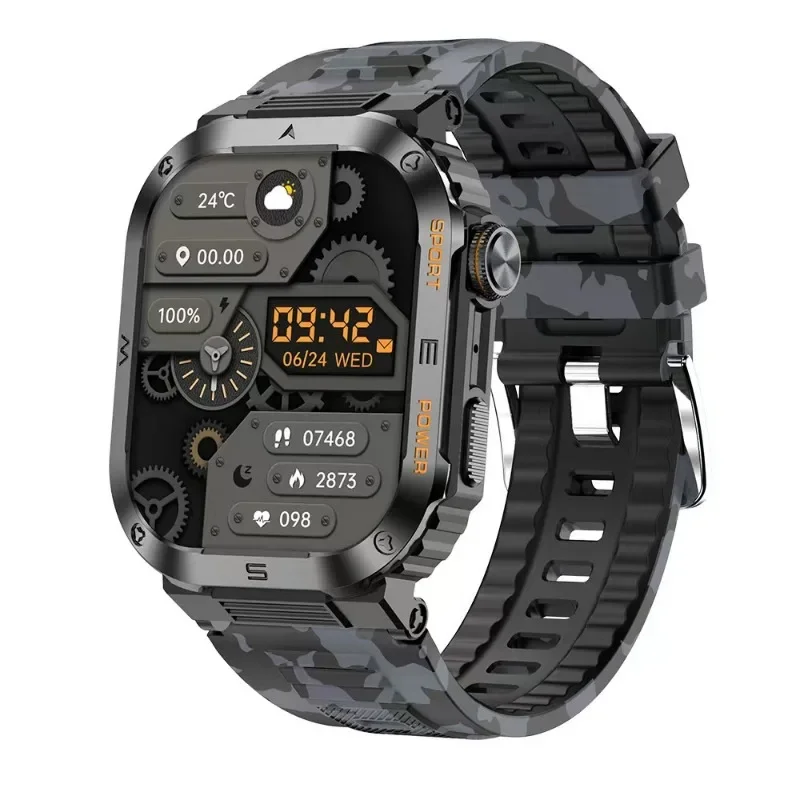 

2024 Bluetooth Call Smart Watch Men Health Monitoring Fitness Tracker Smartwatch IP68 Waterproof Military Outdoor Sports Watches