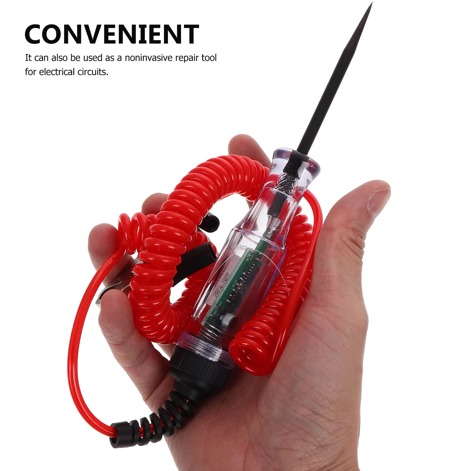 Tester obwodów samochodowych, cyfrowy tester napięcia LED 3-70V, metalowa sonda, tester ciągłości obwodów elektrycznych samochodu.