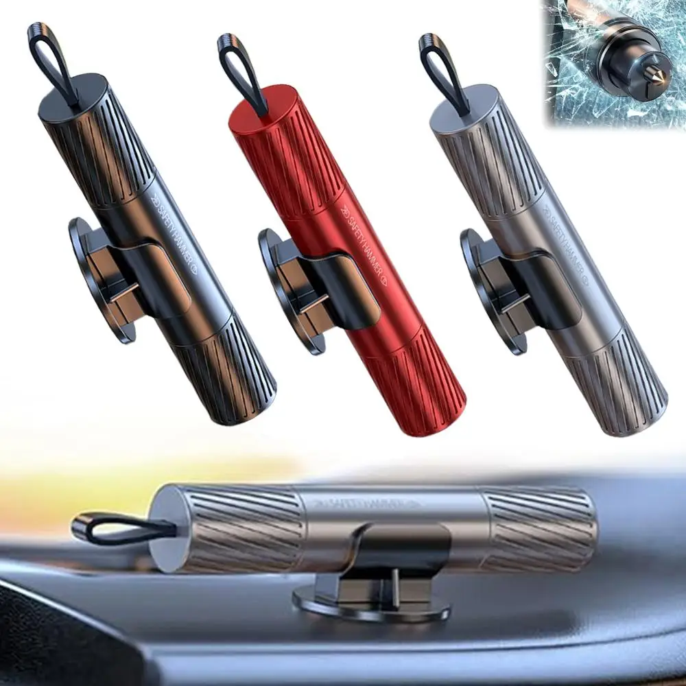 2 In 1 Car Safety Hammer Mini Vehicle Interior Accessory with Seat Belt Cut Tool Glass Window Breaker Car Emergency Tool Kit