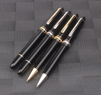 Luxury Meistxxk 145 Ballpoint Pen Black Resin Platinum Coated Rollerball Fountain Pen for Writing Kawaii Stationery Supplies