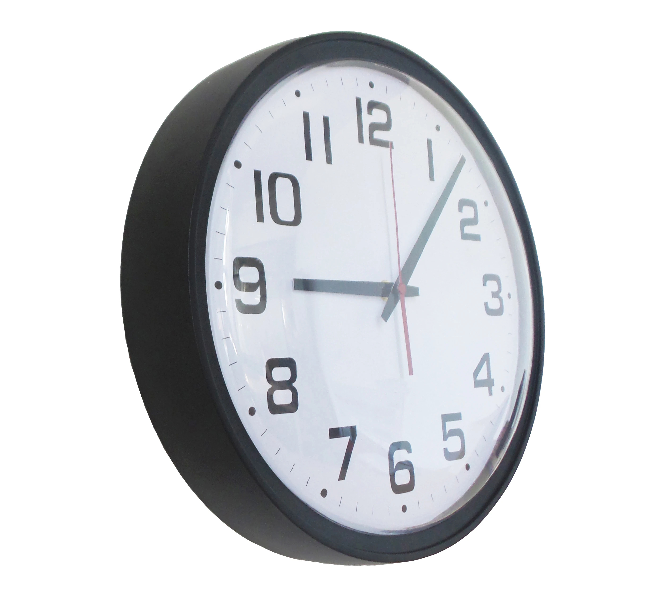 

Analog POE NTP Synchronized Wall Clock, Black Plastic Case