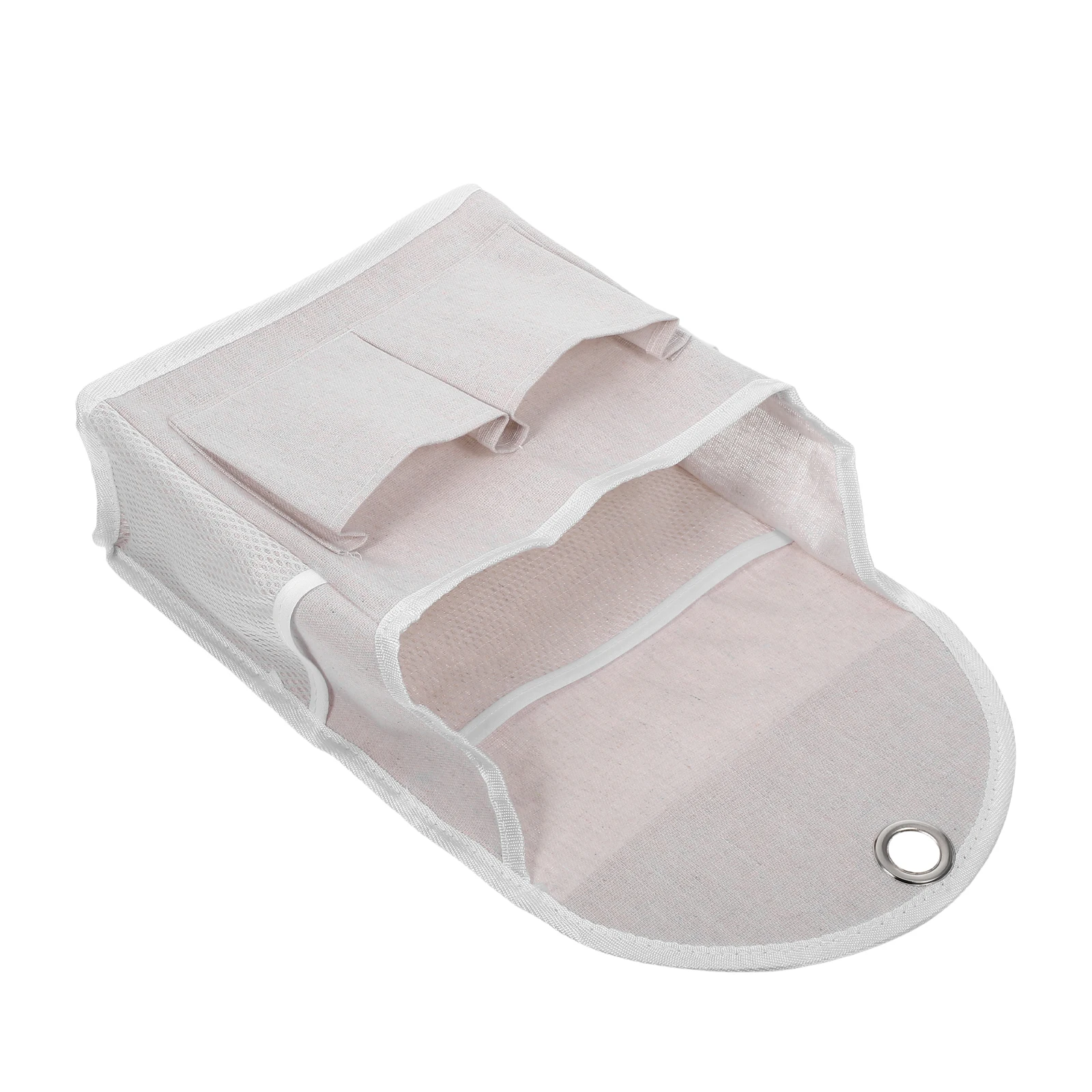 

Wall Hanging Storage Bag Rectangular Shape Linen Cotton Organizer Box Containers Mountable On Wall For Bedroom Bathroom Office