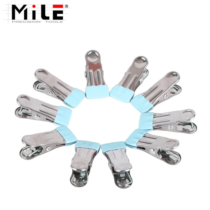 MILE 10Pcs Mobile Phone Repair Tool Metal Clip Fixture Fastening Spring Clamp For Glued iPhone Samsung iPad Tablet LCD Screen