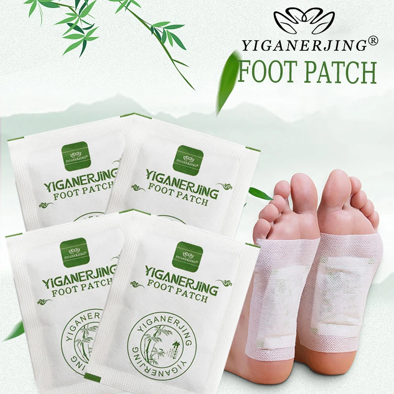 40Pcs=(20pcs Patches+20pcs Adhesives) YIGANERJING Detox Foot Patches Pads Body Toxins Feet Slimming Cleansing HerbalAdhesive