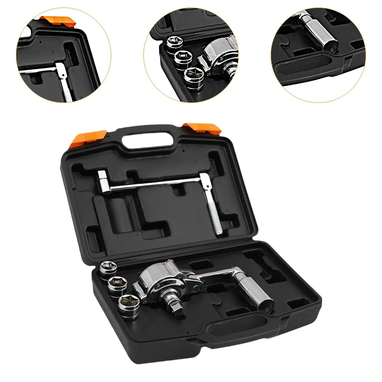 Tire Multiplier Wrench Portable Wrench Sockets Set Alloy with Carrying Case
