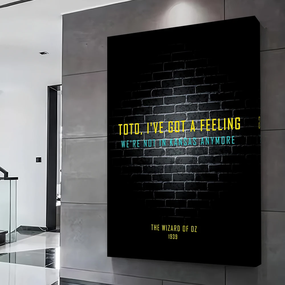 Famous Movie Quotes Printed Poster Customizable Pictures Wall Art Canvas Painting for Home Decorating Bedroom Decoration Room
